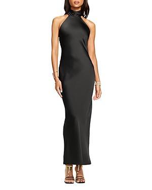 Ramy Brook Tatiana Satin Halter Gown Product Image