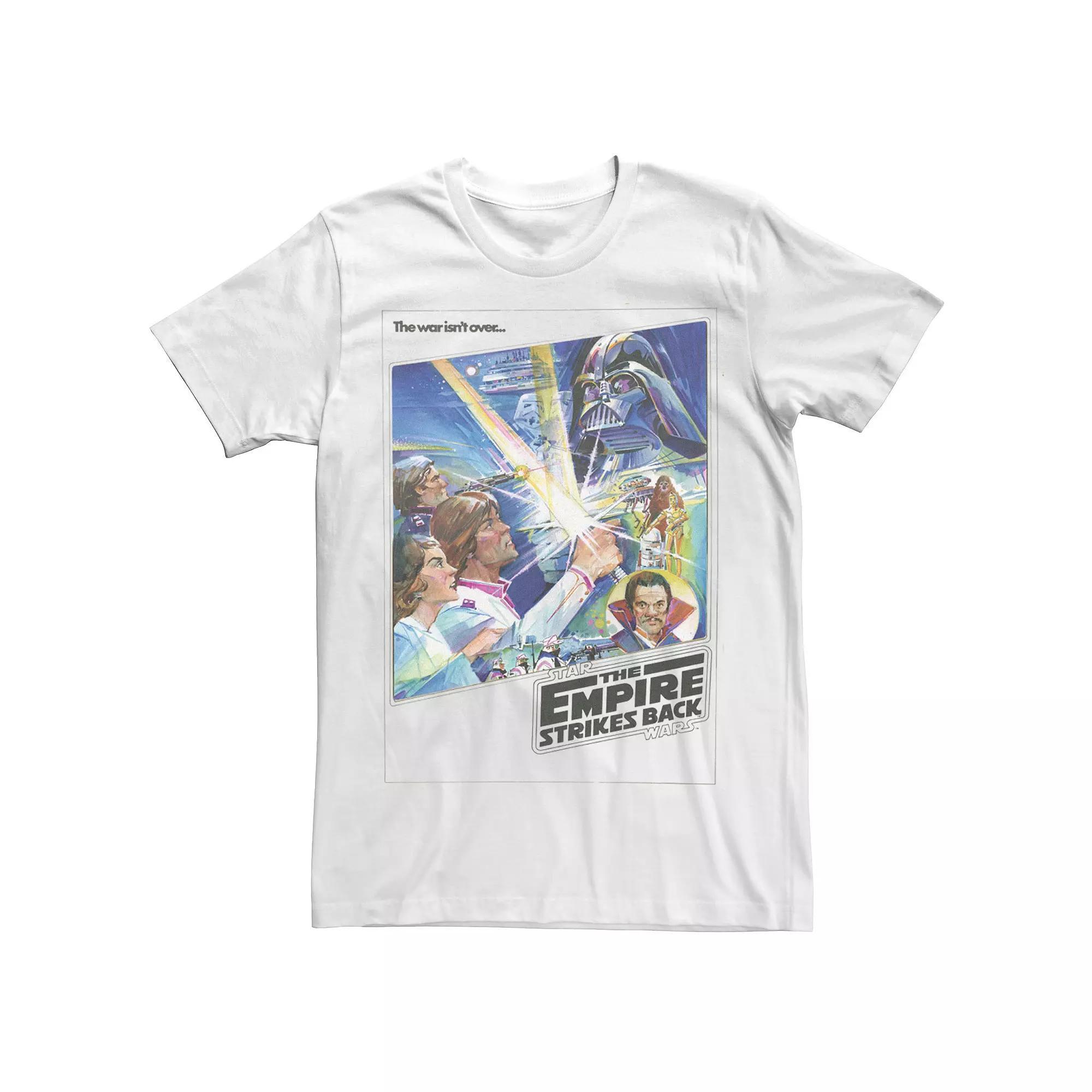 Men's Star Wars Empire Strikes Back Sketched Up Poster Tee, Size: Medium, White Product Image