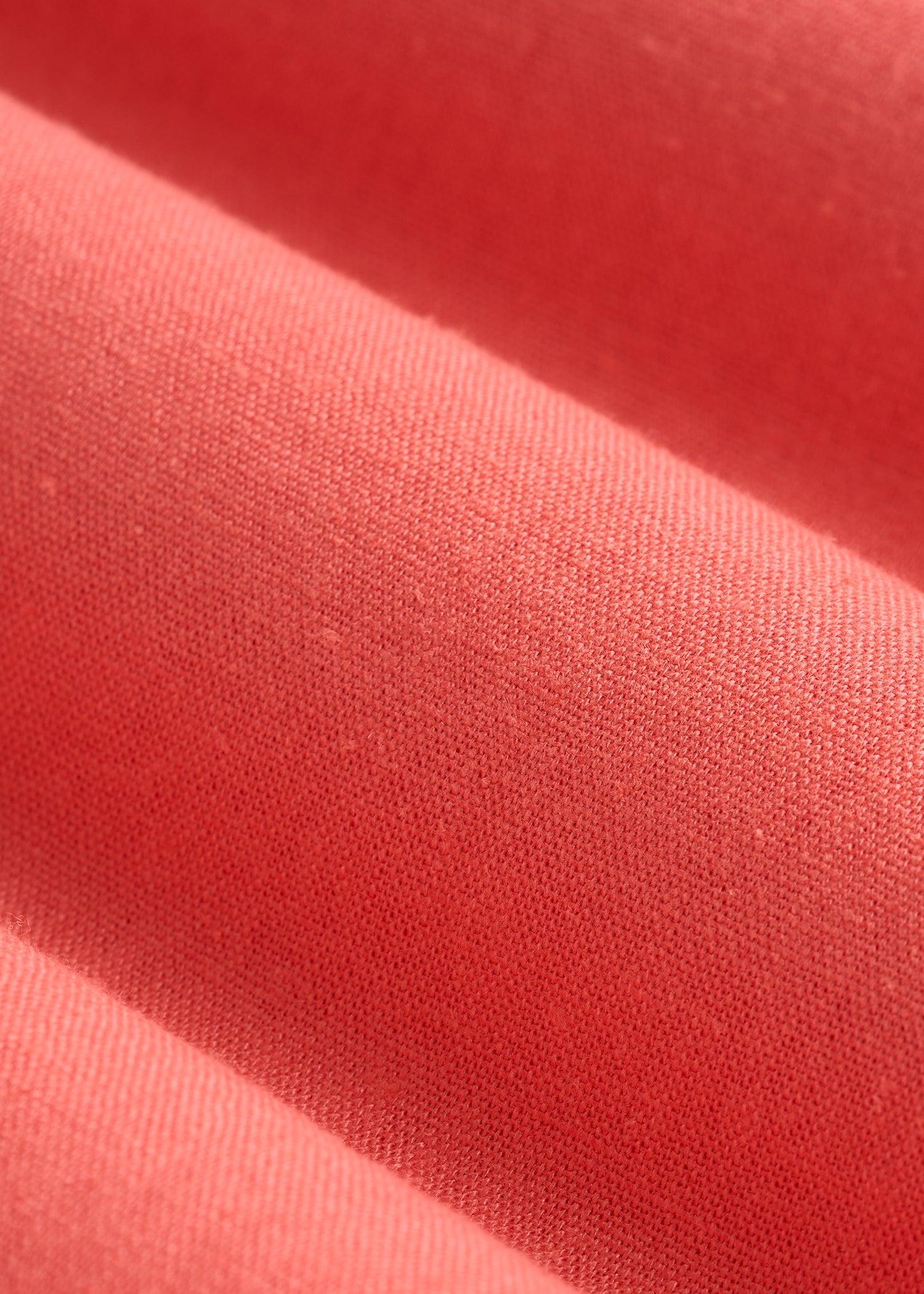 Pull On Wide Leg Linen Pants for Tall Women in Sunset Coral Product Image