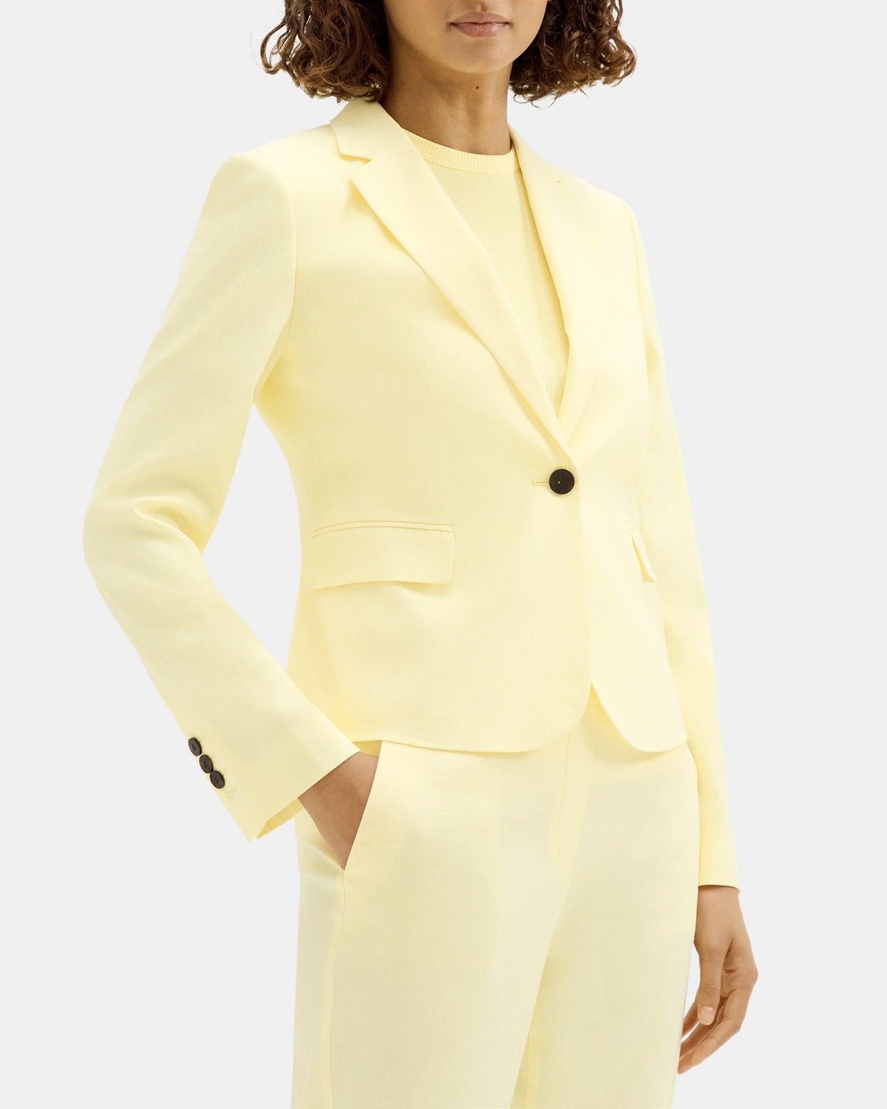 Shrunken Blazer in Stretch Linen-Blend Product Image
