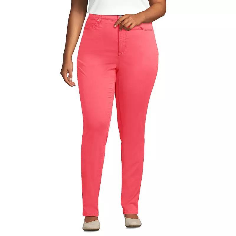 Plus Size Lands End 5-Pocket Chino Slim-Leg Pants, Womens Product Image