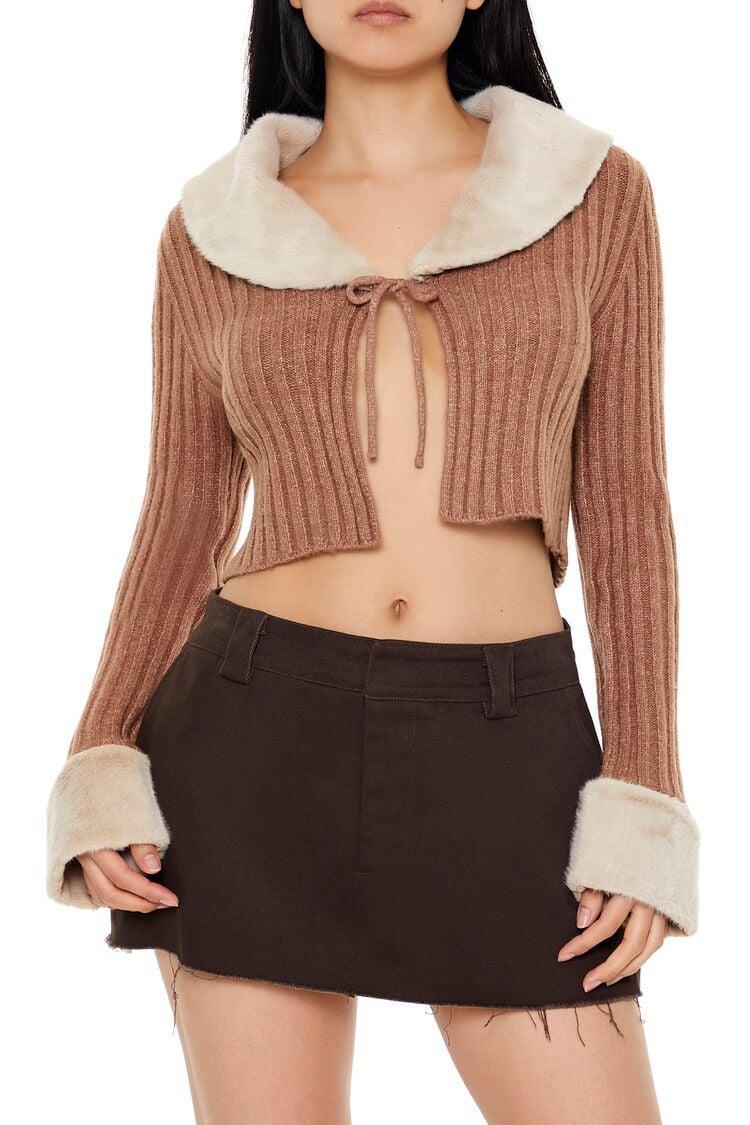 Faux Fur Cropped Sweater | Forever 21 Product Image