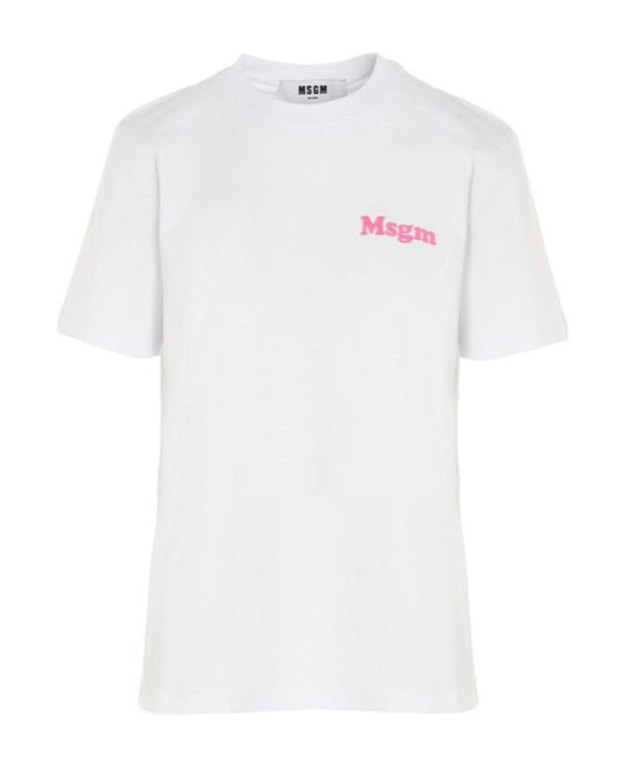 MSGM Logo Short-sleeved T-shirt In White Product Image