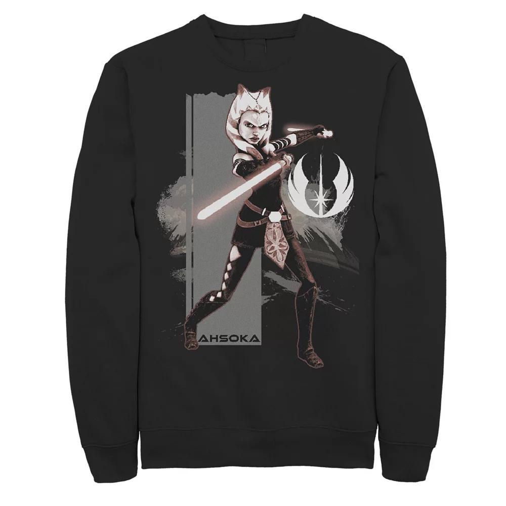 Men's Star Wars: The Clone Wars Ahsoka Jedi Portrait Sweatshirt, Size: XXL, Black Product Image