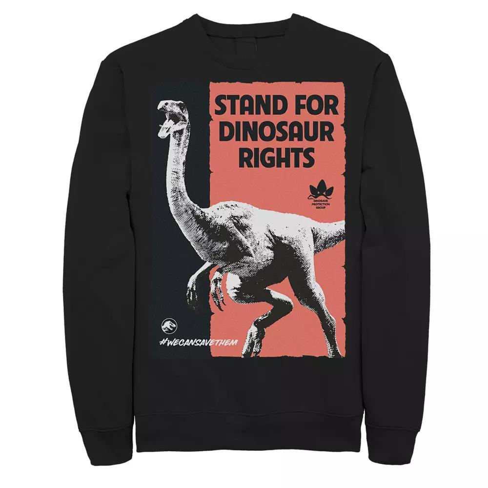 Men's Jurassic World Stand For Dinosaurs Poster Sweatshirt, Size: XXL, Blue Product Image