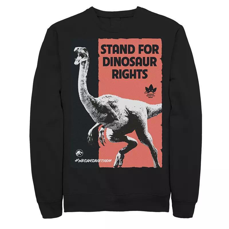 Men's Jurassic World Stand For Dinosaurs Poster Sweatshirt, Size: XXL, Blue Product Image