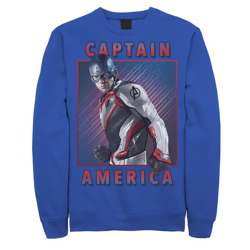 Mens Marvel Avengers Endgame Captain America Solo Graphic Fleece Pullover Product Image