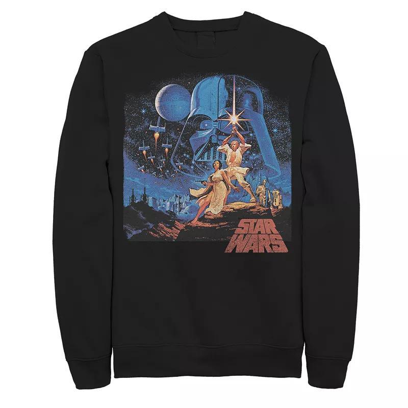 Men's Star Wars Classic Poster Sweatshirt, Size: Medium, Black Product Image