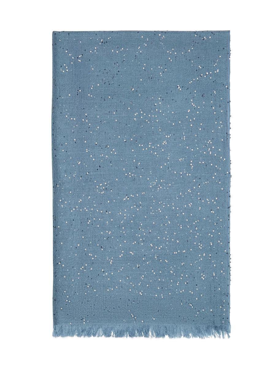 Womens Lightweight Cashmere And Silk Diamond Yarn Knit Scarf Product Image