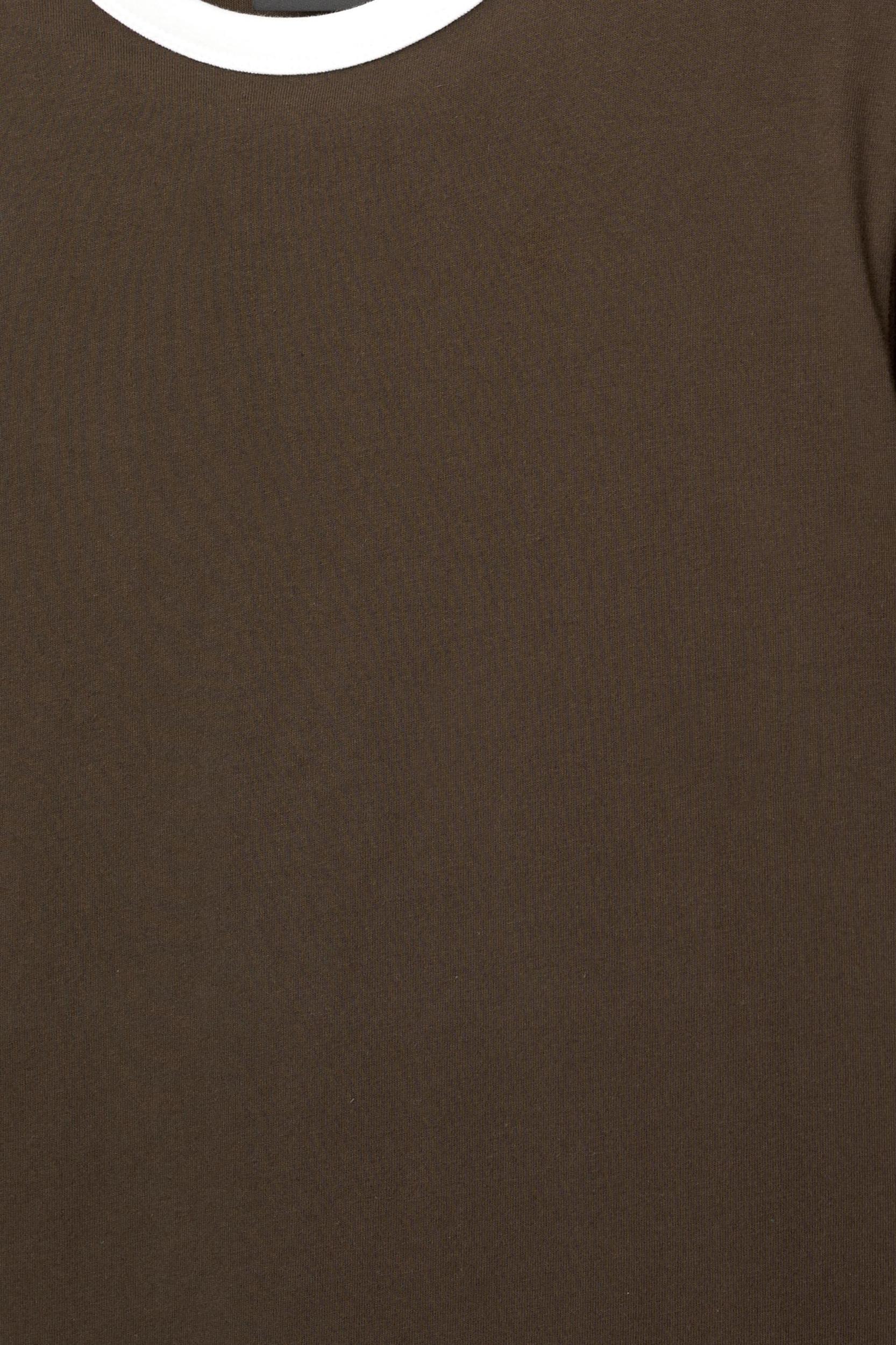 Short sleeve contrast ribbed T-shirt Product Image