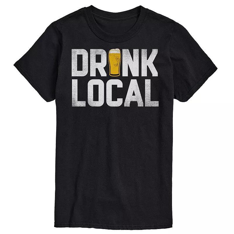 Big & Tall "Drink Local" Graphic Tee, Men's, Size: 3XL Tall, Black Product Image