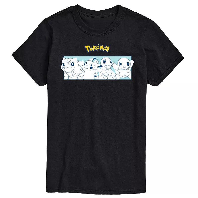 Big & Tall Pokemon Classic Starters Portrait Graphic Tee, Mens Product Image