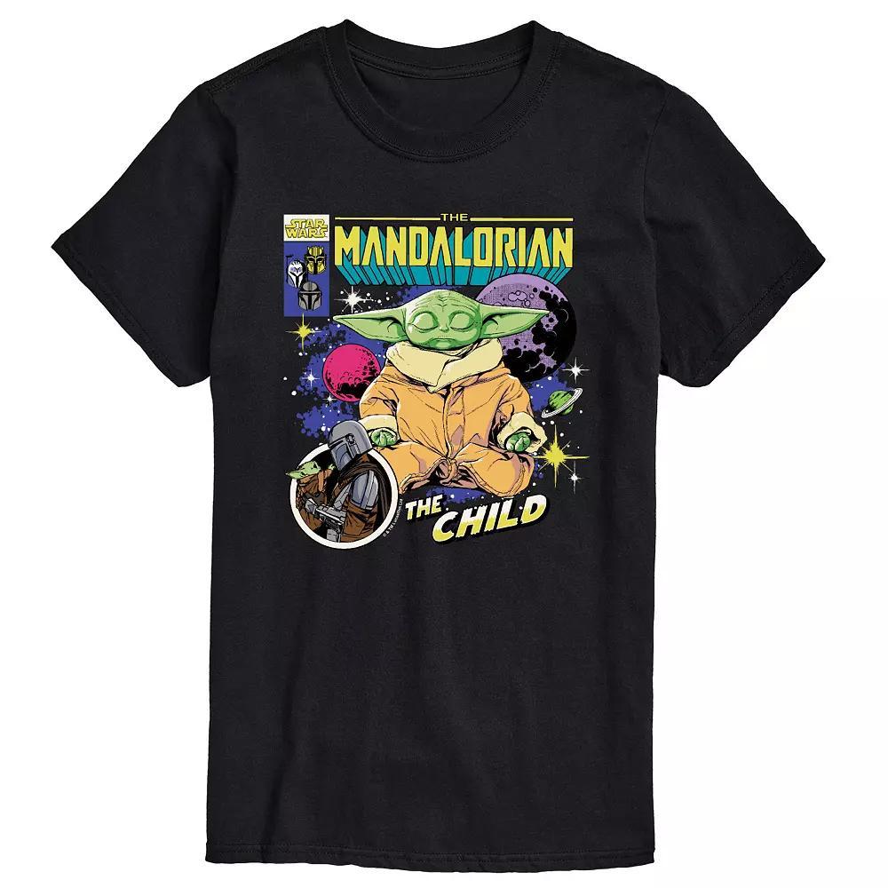 Big & Tall Star Wars The Mandalorian Grogu Comic Cover Graphic Tee, Mens Product Image