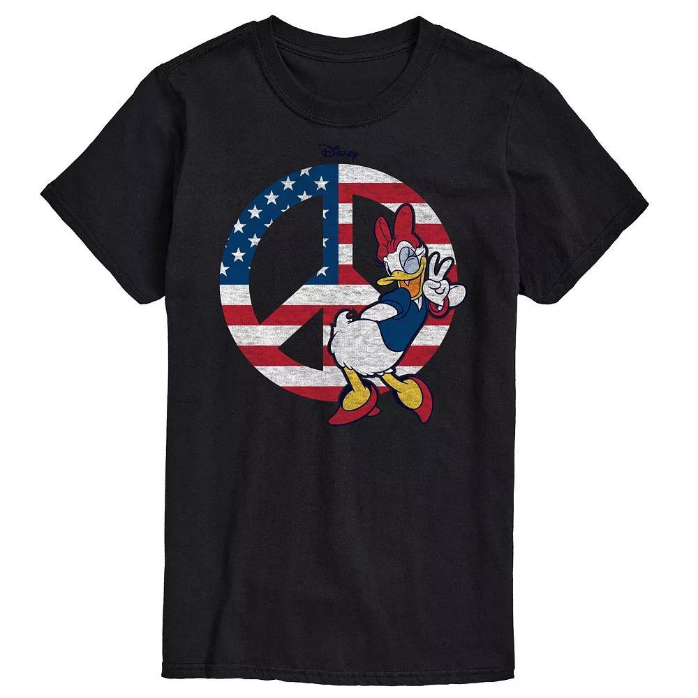 Disneys Daisy Duck Mens Americana Peace Sign Graphic Tee Product Image