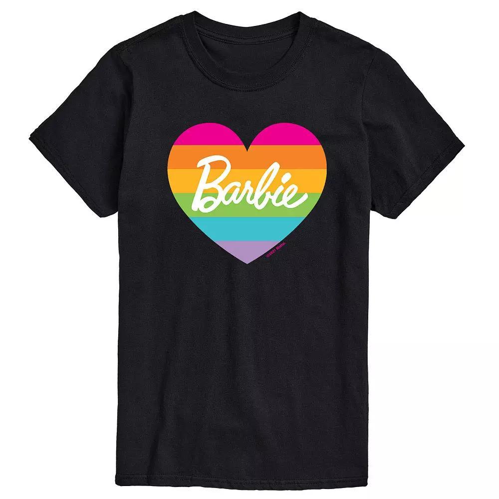 Big & Tall Barbie Pride Rainbow Graphic Tee, Mens Product Image