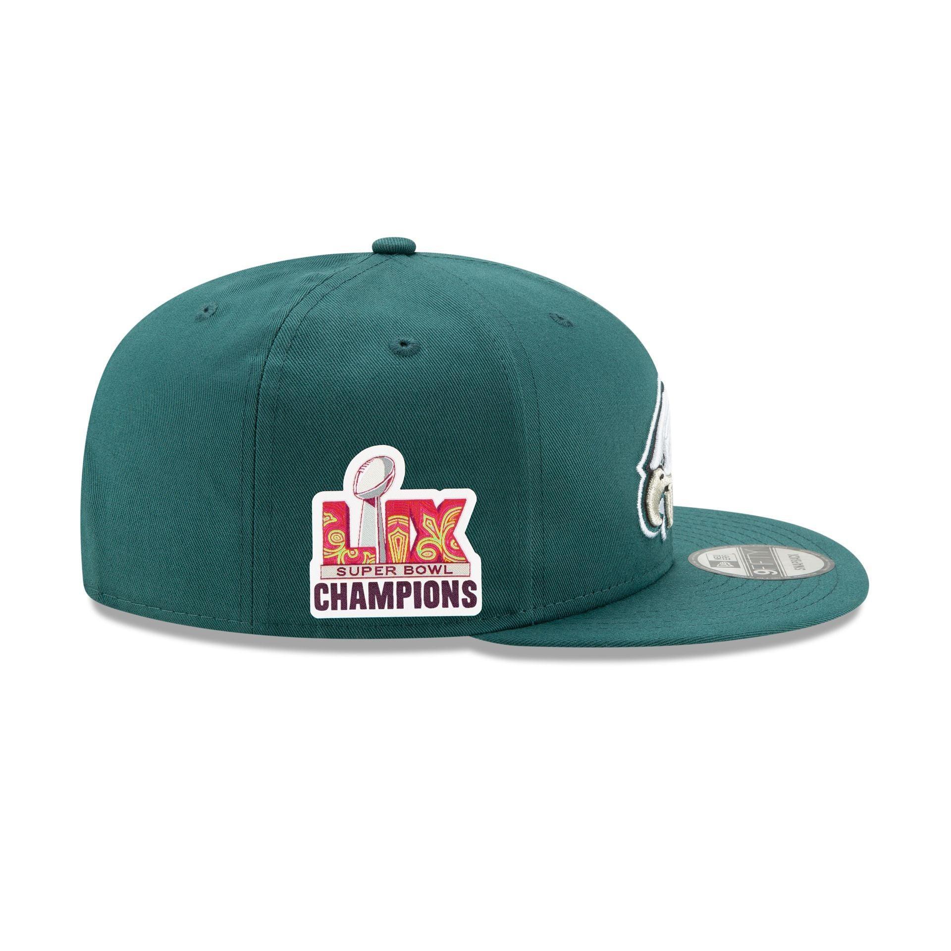 Philadelphia Eagles Super Bowl LIX Champions Side Patch 9FIFTY Snapback Hat Male Product Image