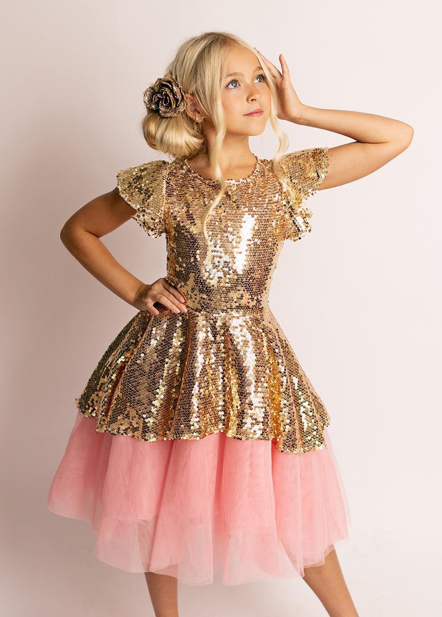 Orelia Heel in Gold Glitter Girls Product Image