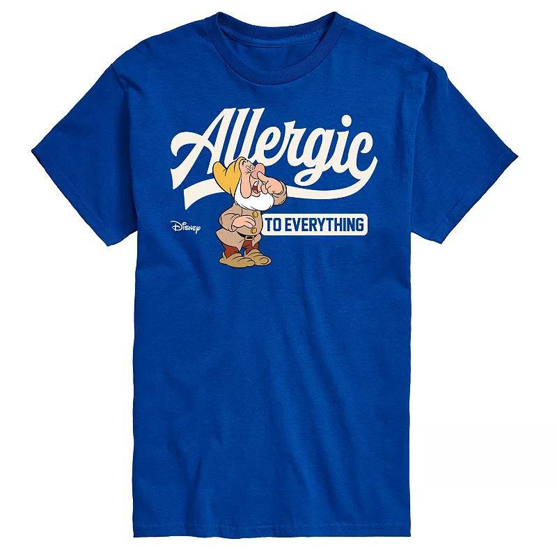 Disney Princess Big & Tall Allergic To Everything Graphic Tee, Men's, Size: 3XL Tall, Gray Product Image