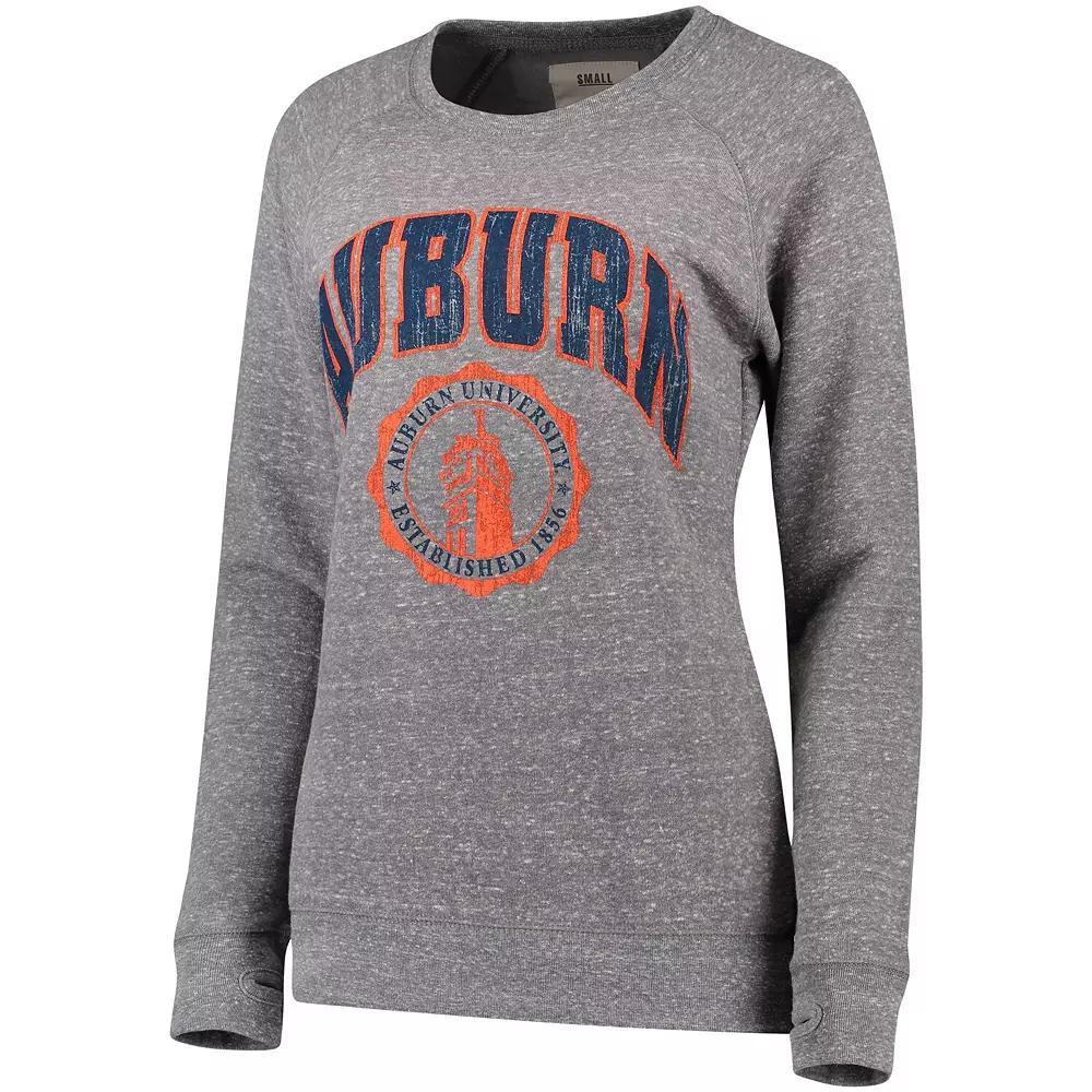 Women's Pressbox Heathered Gray Auburn Tigers Edith Vintage Knobi Pullover Sweatshirt, Size: XL, Grey Product Image