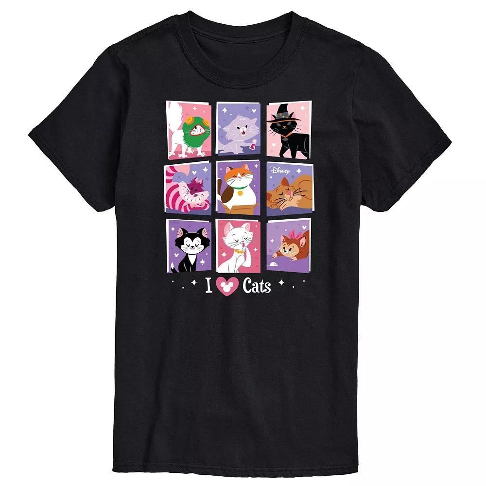 Disneys Mens Grid Of Assorted Cats Graphic Tee Product Image