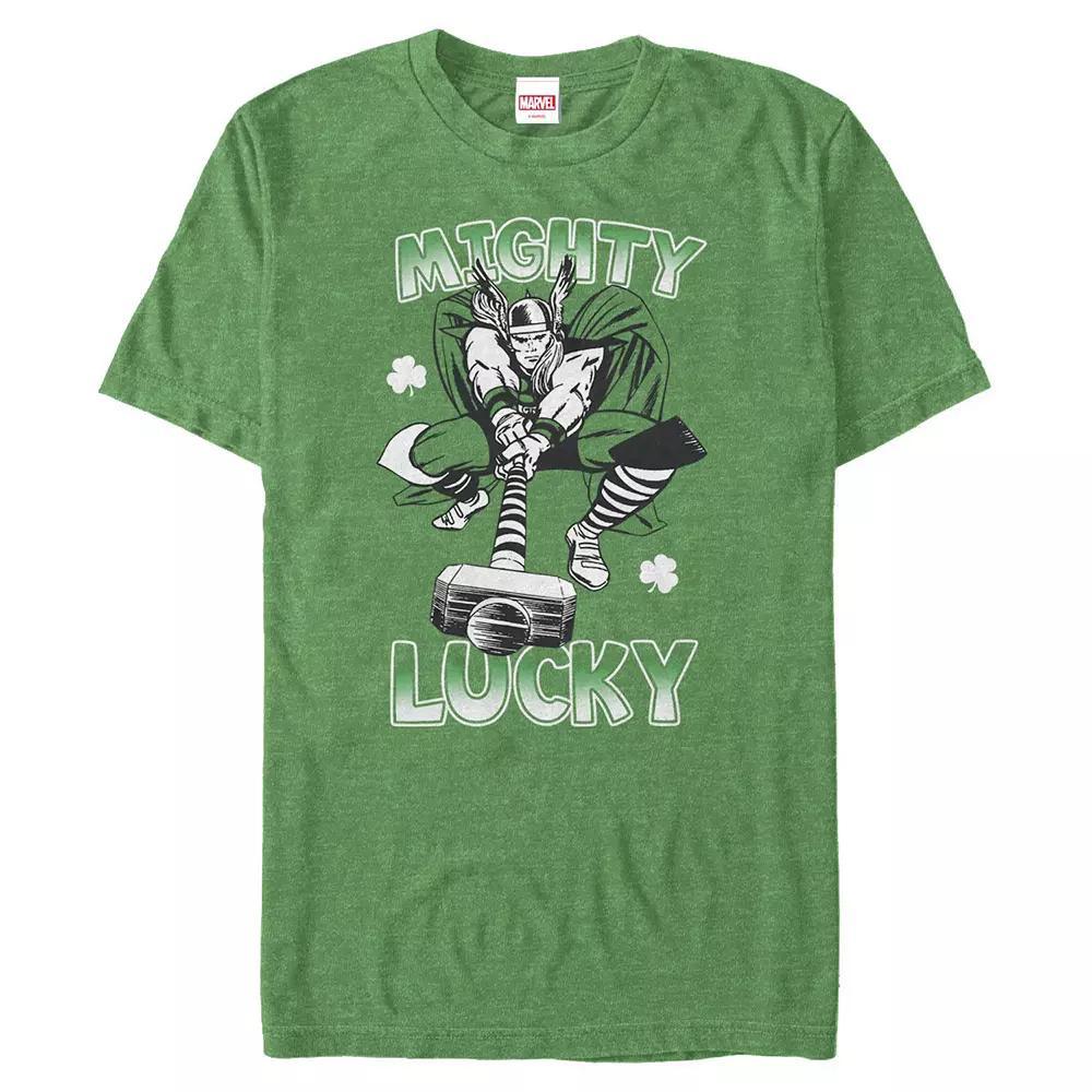 Big & Tall Marvel Mighty Lucky Graphic Tee, Men's, Size: 4XL Tall, Kelly Grey Product Image