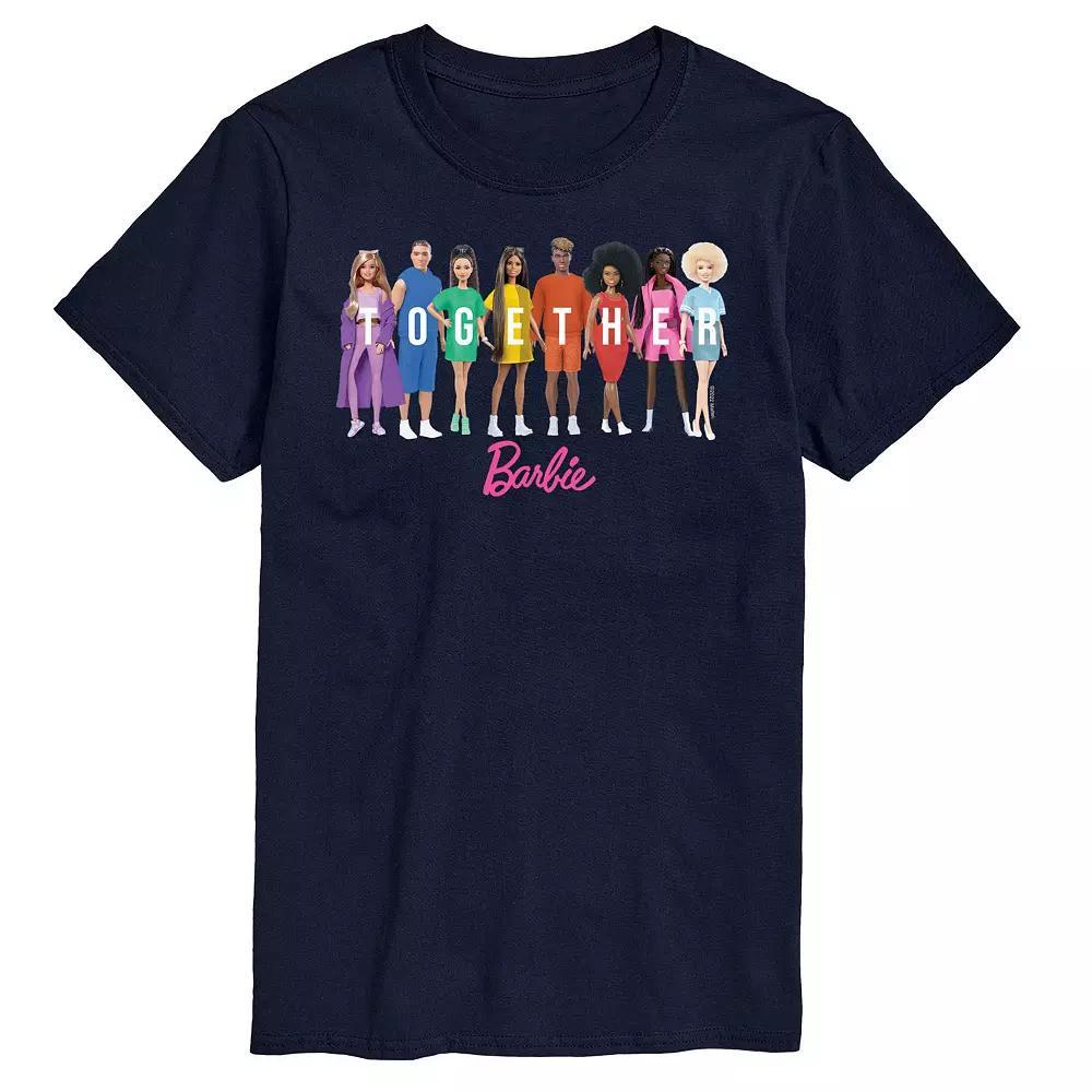 Men's Barbie Together Pride Graphic Tee, Size: XS, Black Product Image