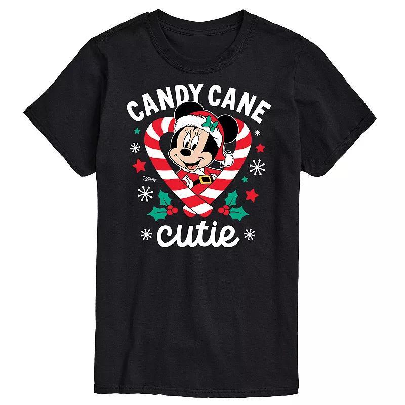 Disney's Big & Tall Minnie Candy Cane Cutie Graphic Tee, Men's, Size: XL Tall, Black Product Image