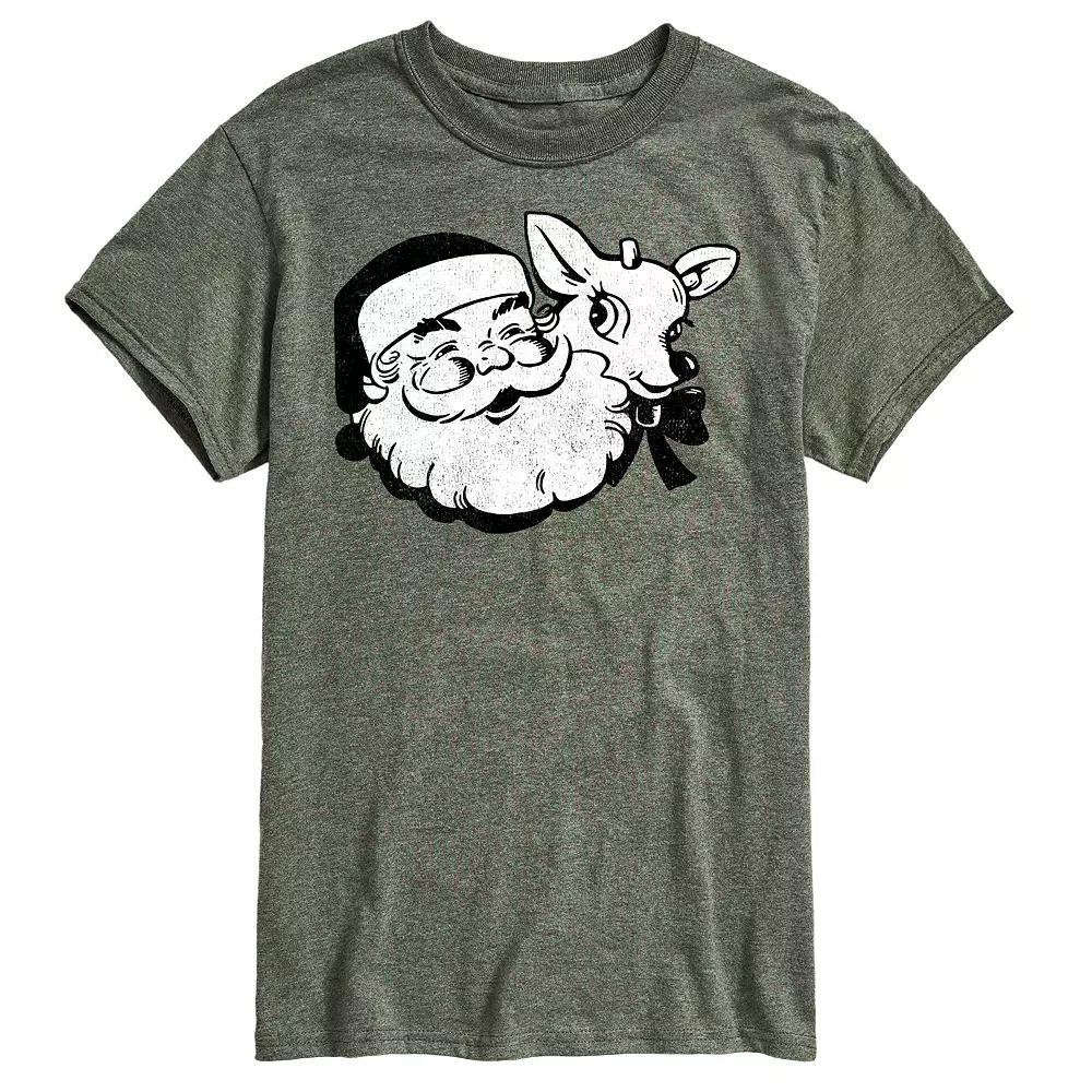 Mens Santa & Reindeer Graphic Tee Product Image