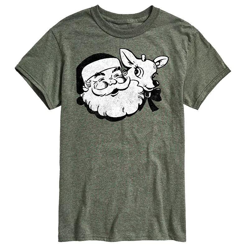 Mens Santa & Reindeer Graphic Tee Product Image