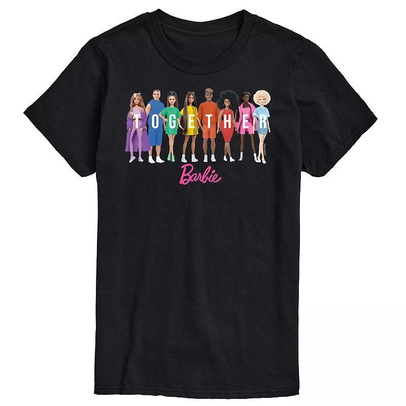 Men's Barbie Together Pride Graphic Tee, Size: XS, Black Product Image