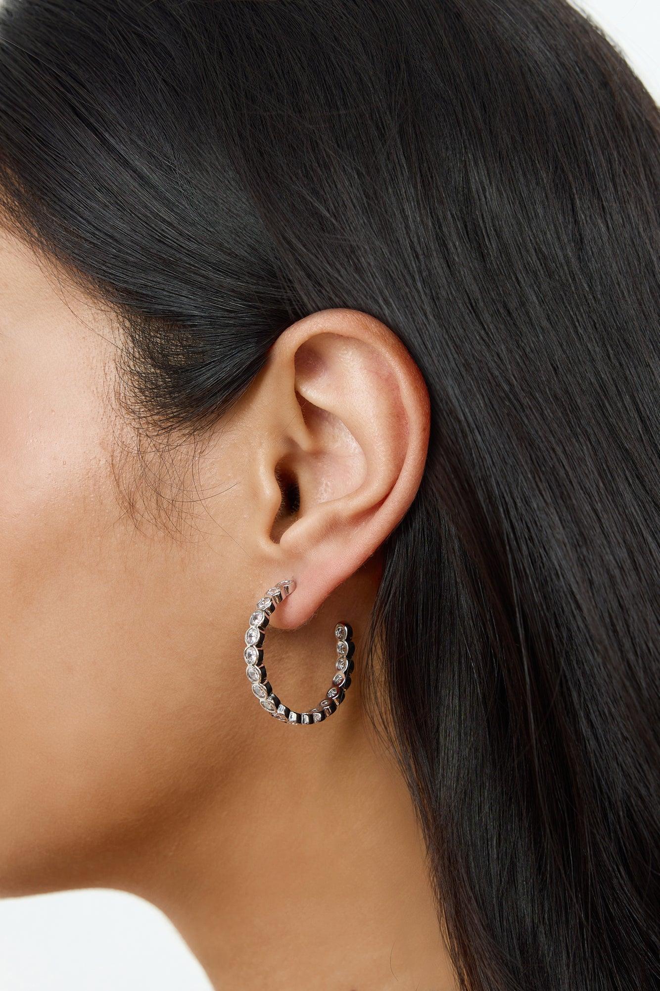 925 Silver High Shine Earrings Silver Product Image