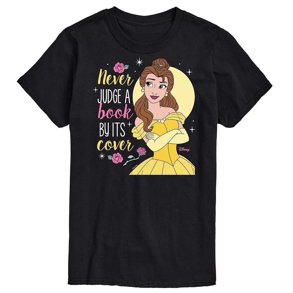Disney Princess Big & Tall Never Judge Book By Its Cover Graphic Tee, Mens Blue Product Image