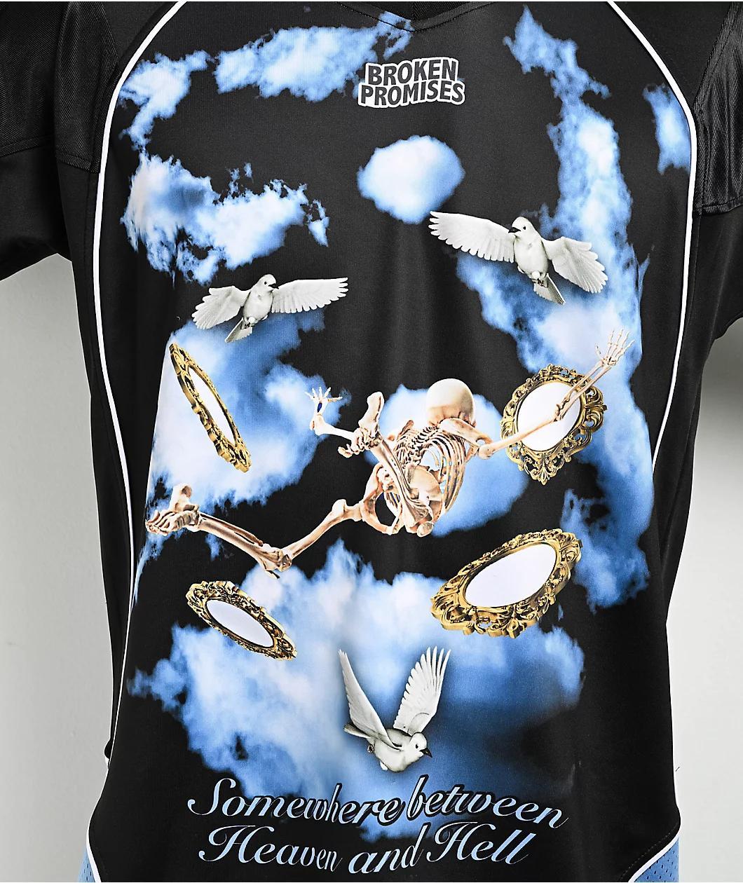 Broken Promises Self Reflection Black & Blue Soccer Jersey Product Image