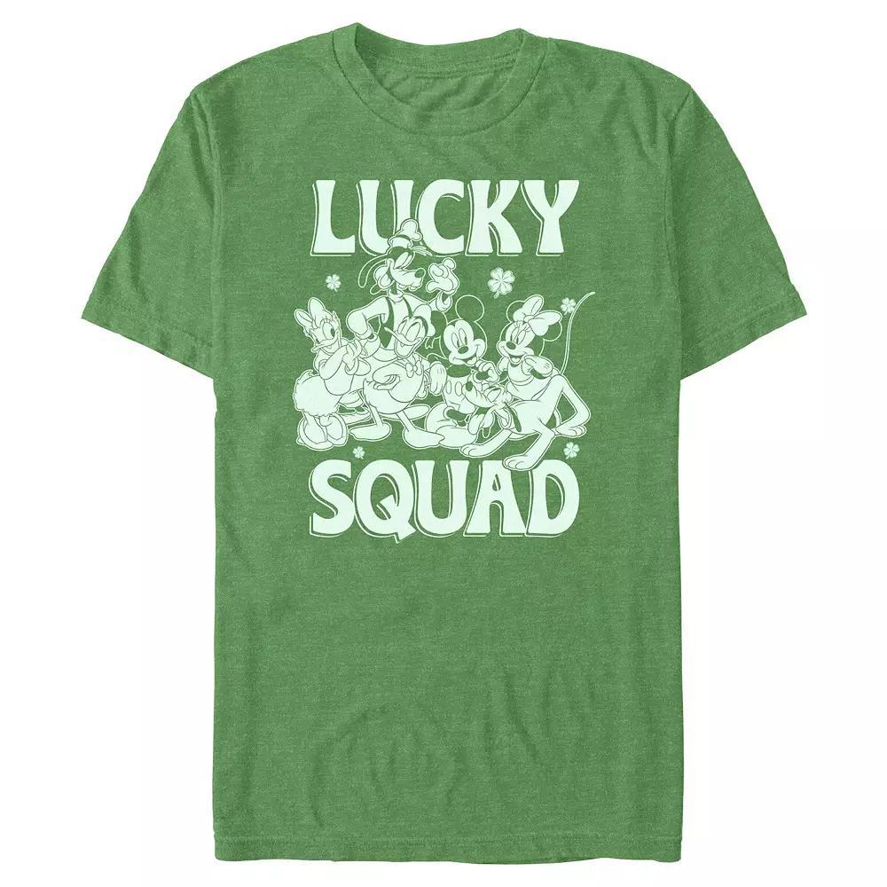Disney's Mickey Mouse & Friends Lucky Squad Big & Tall Graphic Tee, Men's, Size: 4XL, Kelly Grey Product Image