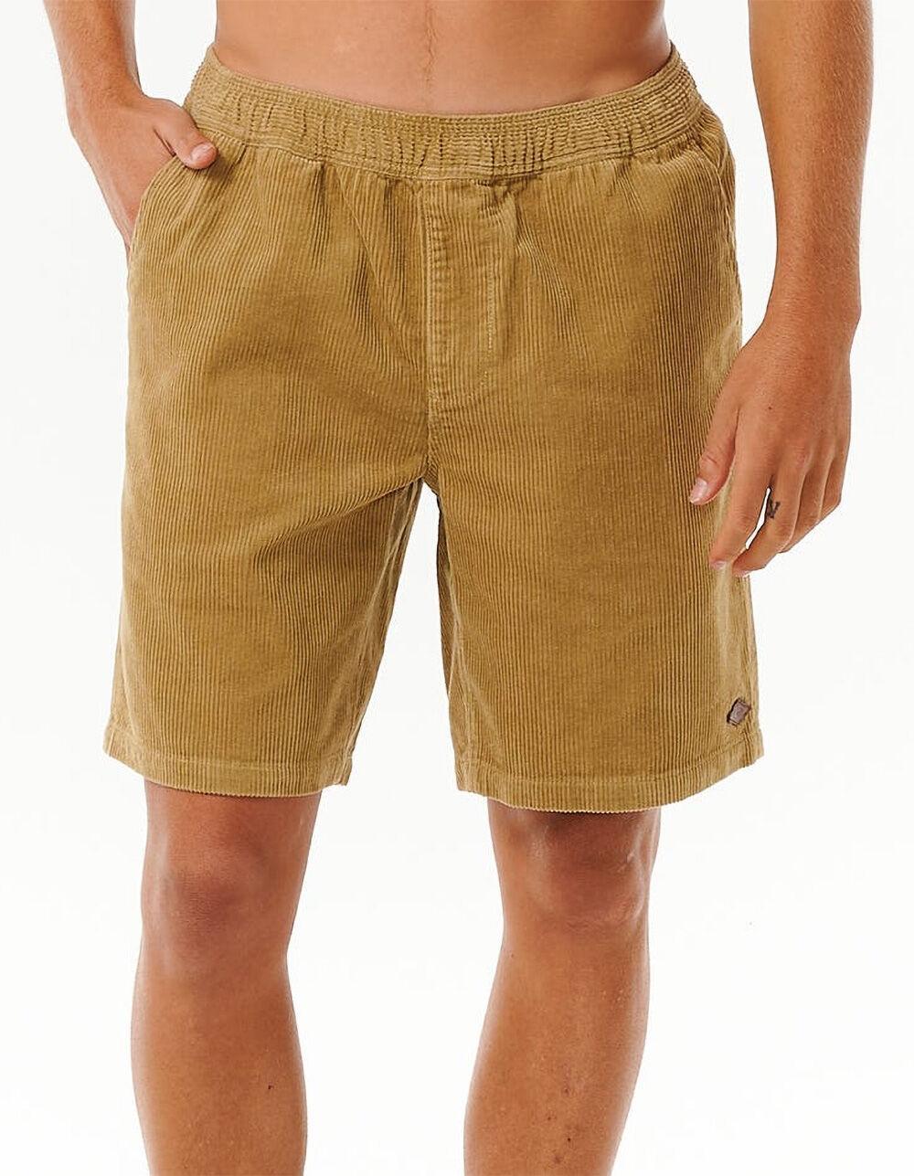 RIP CURL Classic Surf Cord Mens Volley Shorts - DK KHAKI Product Image