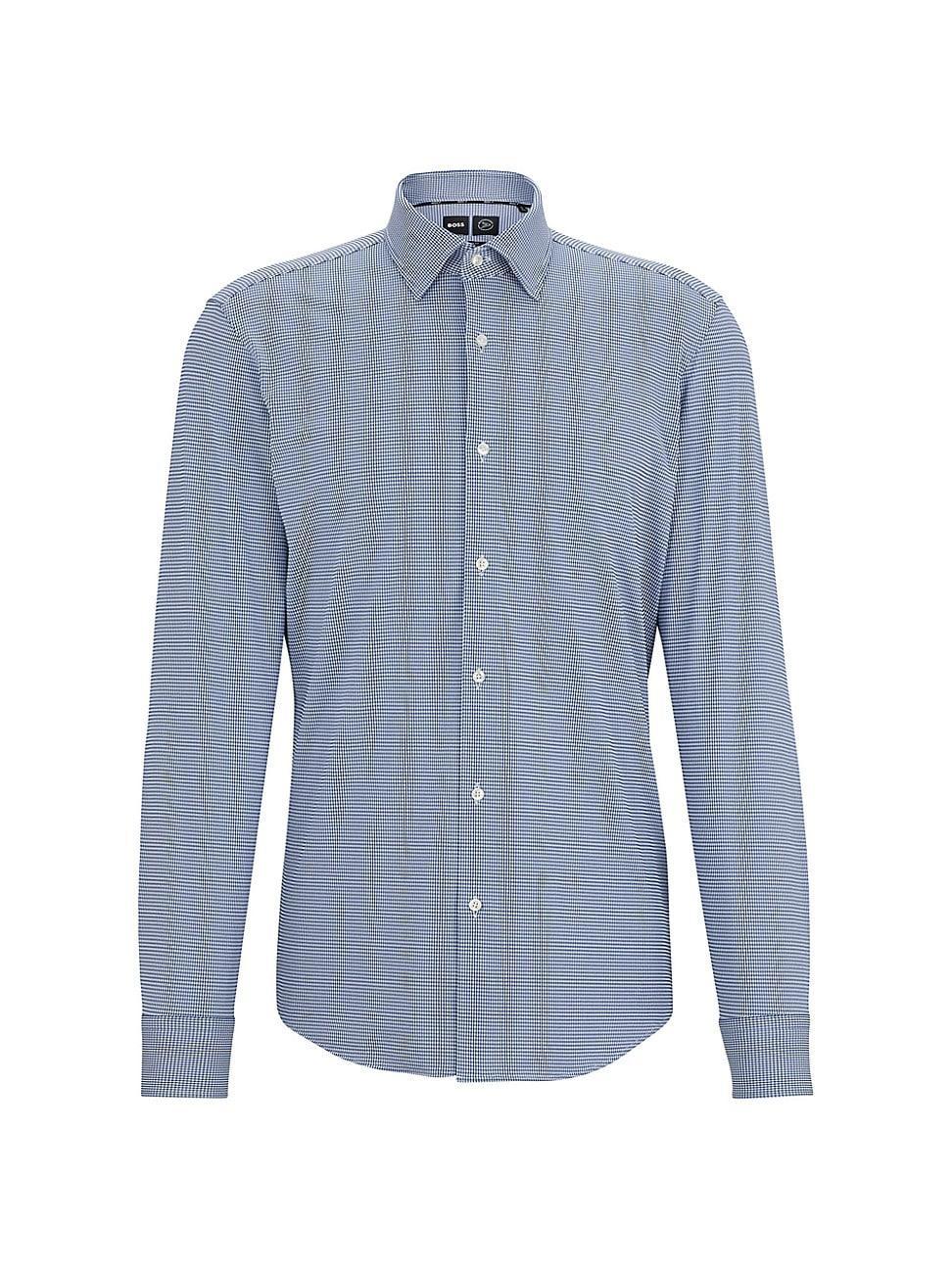 Mens Regular Fit Shirt in Structured Performance Stretch Fabric Product Image