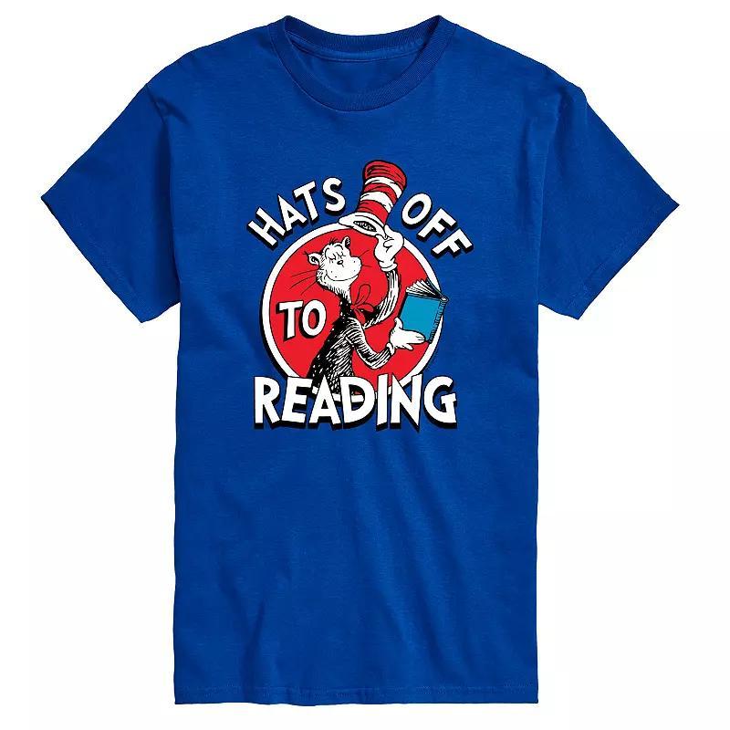 Big & Tall Dr. Seuss The Cat in the Hat Hats Off To Reading Graphic Tee, Mens Product Image