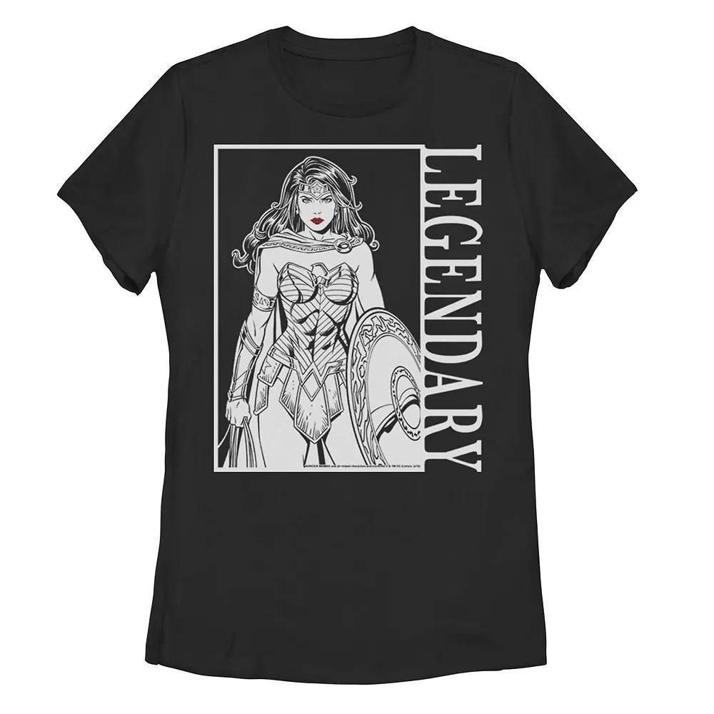 Juniors' DC Comics Wonder Woman Legendary Poster Graphic Tee, Girl's, Size: XXL, Black Product Image