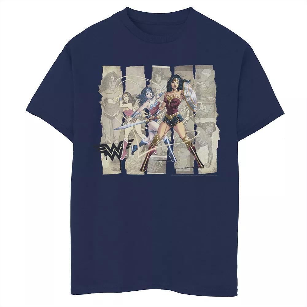Boys 8-20 DC Comics Wonder Woman Paper Strips Portrait Tee, Boy's, Size: XS, Blue Product Image