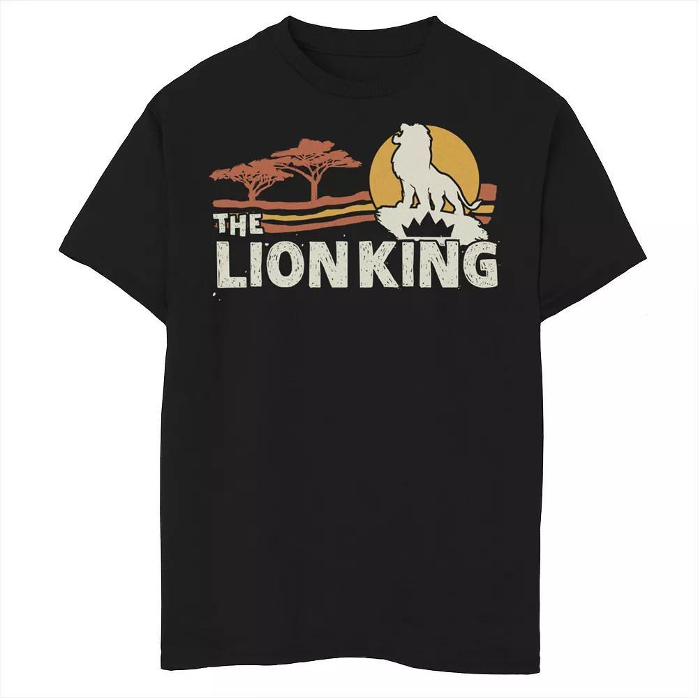 Disneys The Lion King Mens Savannah Sunrise Graphic Tee Grey Heather Product Image