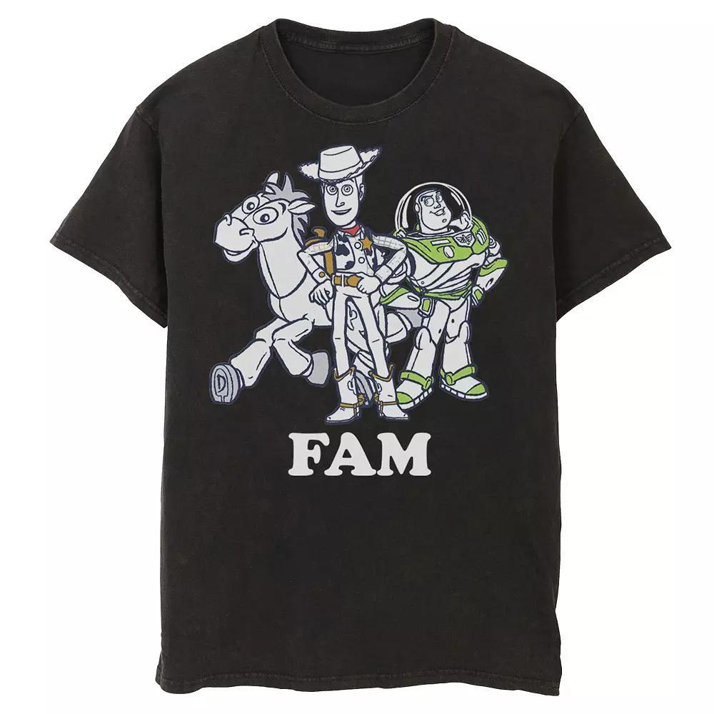 Disney / Pixar's Toy Story Buzz Lightyear & Woody Men's Family Tee, Size: 3XL, Black Product Image