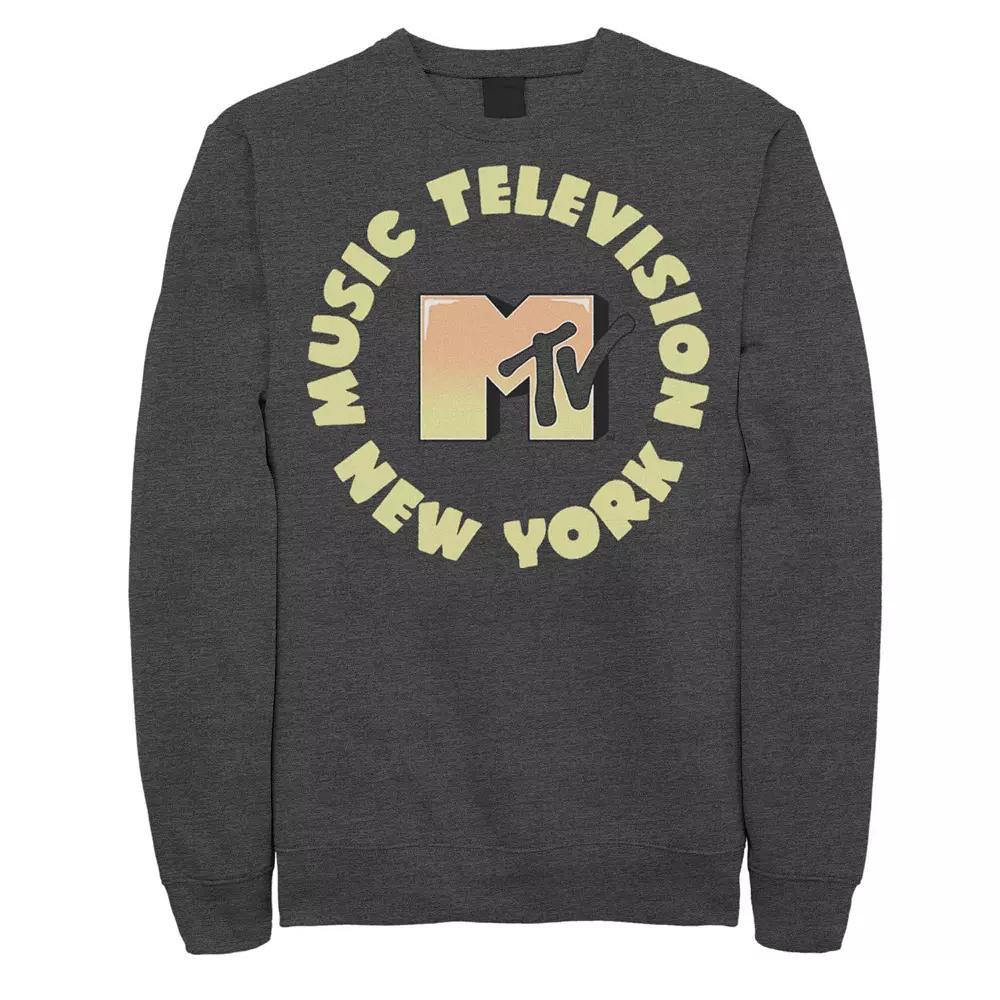 Men's MTV Bubble MTV Back Sweatshirt, Size: Large, Grey Heather Product Image
