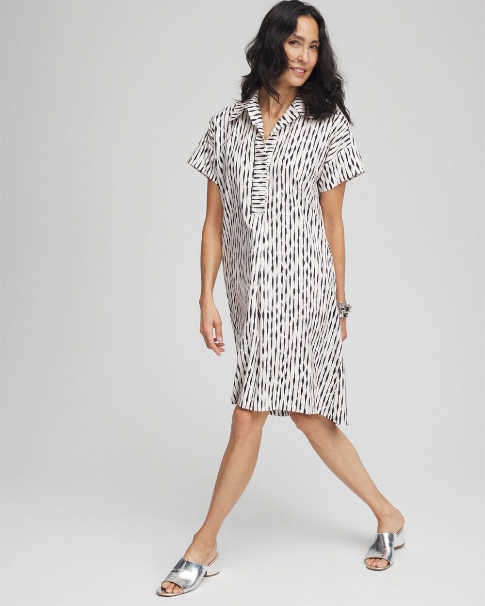 Striped High-Low Popover Dress Product Image
