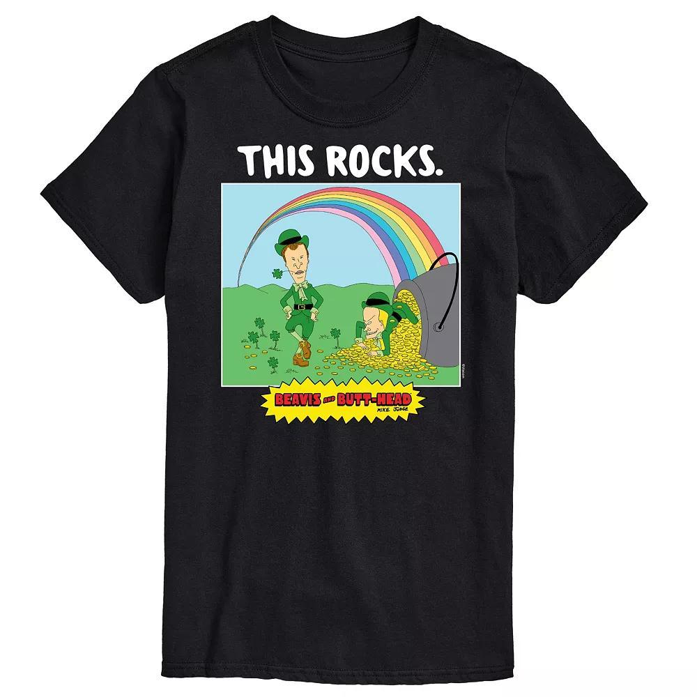 Big & Tall Beavis & Butthead St. Patrick's Day Tee, Men's, Size: 5XB, Black Product Image
