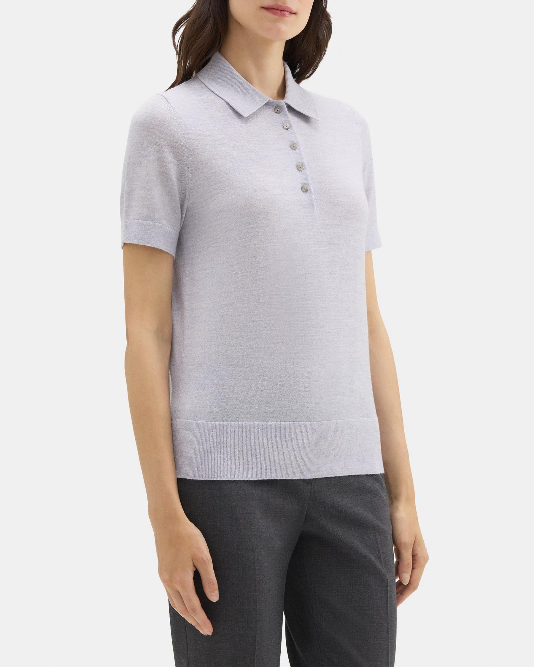 Polo Sweater in Fine Merino Wool Product Image