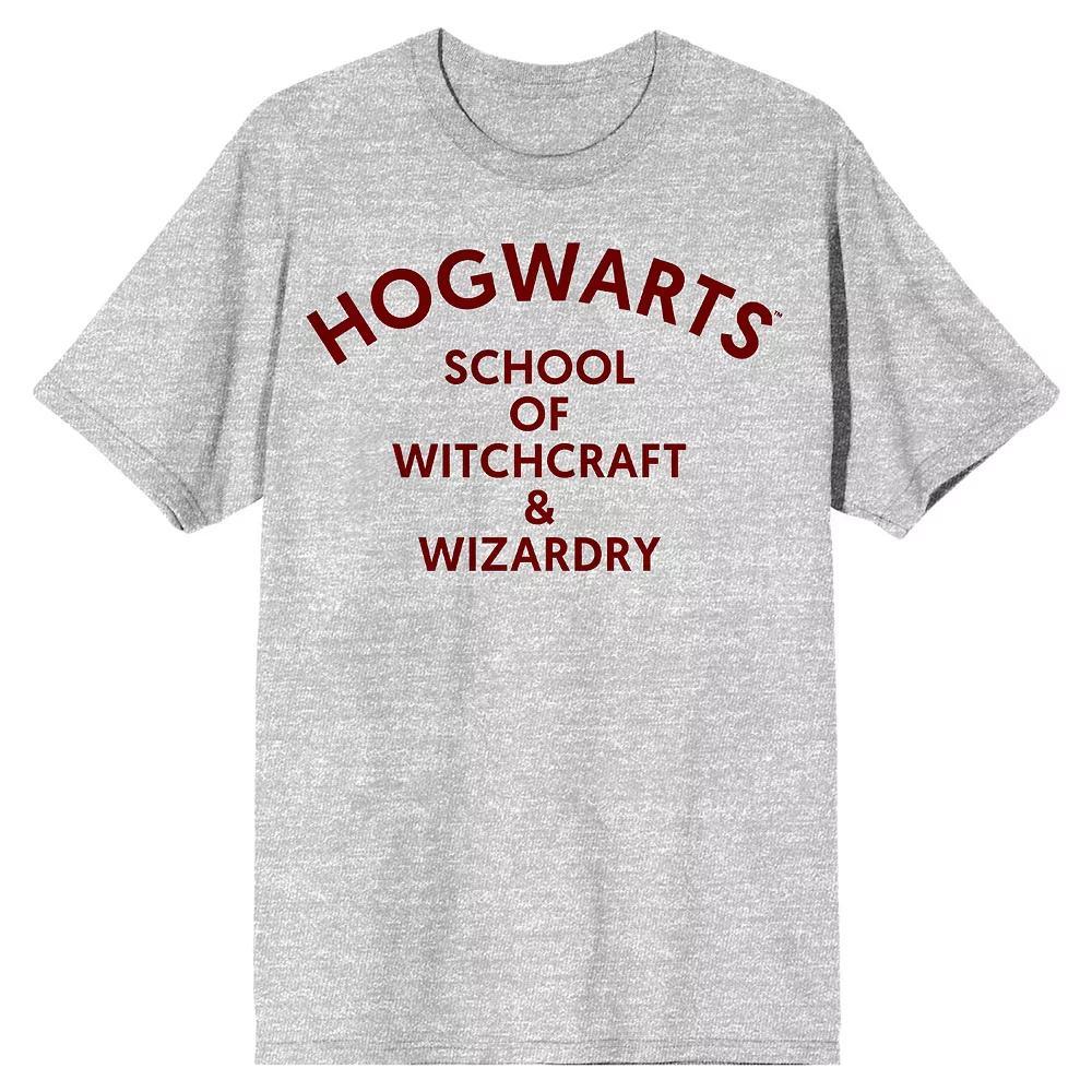 Men's Harry Potter Hogwarts Witchcraft & Wizardry Tee, Size: XL, Grey Product Image