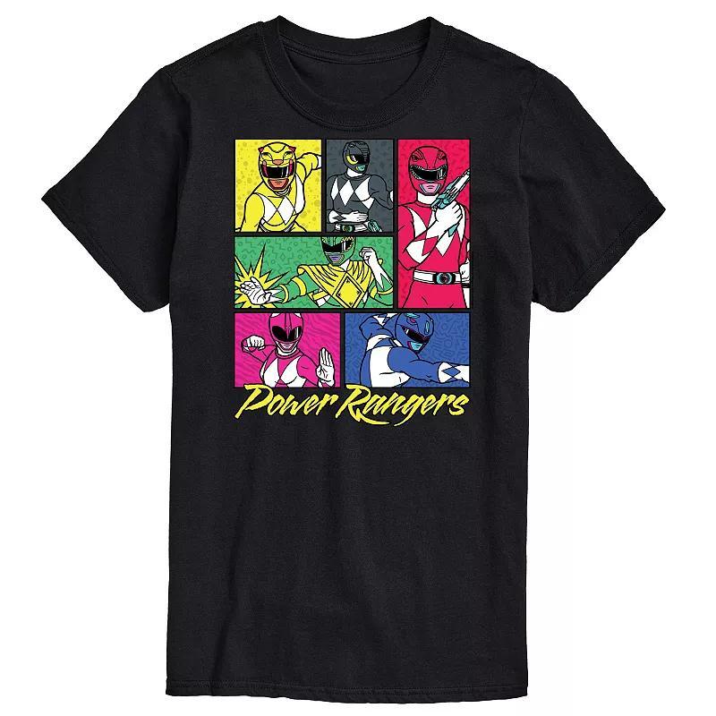 Mens Power Rangers Grid Graphic Tee Product Image