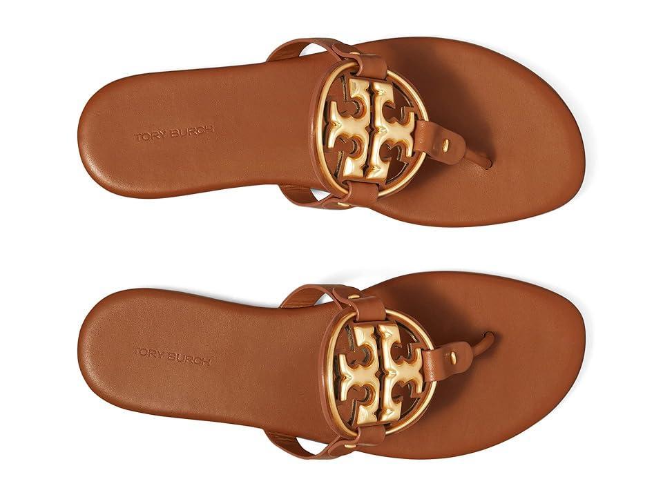 Tory Burch Metal Miller Soft Sandals Bourbon Miele/Gold 7 Product Image