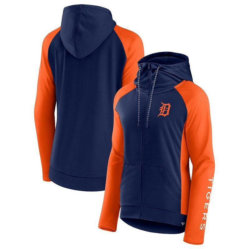 Women's Fanatics Branded Navy/Light Blue Tennessee Titans End Around Lightweight Raglan Full-Zip Hoodie Jacket, Size: XS Product Image