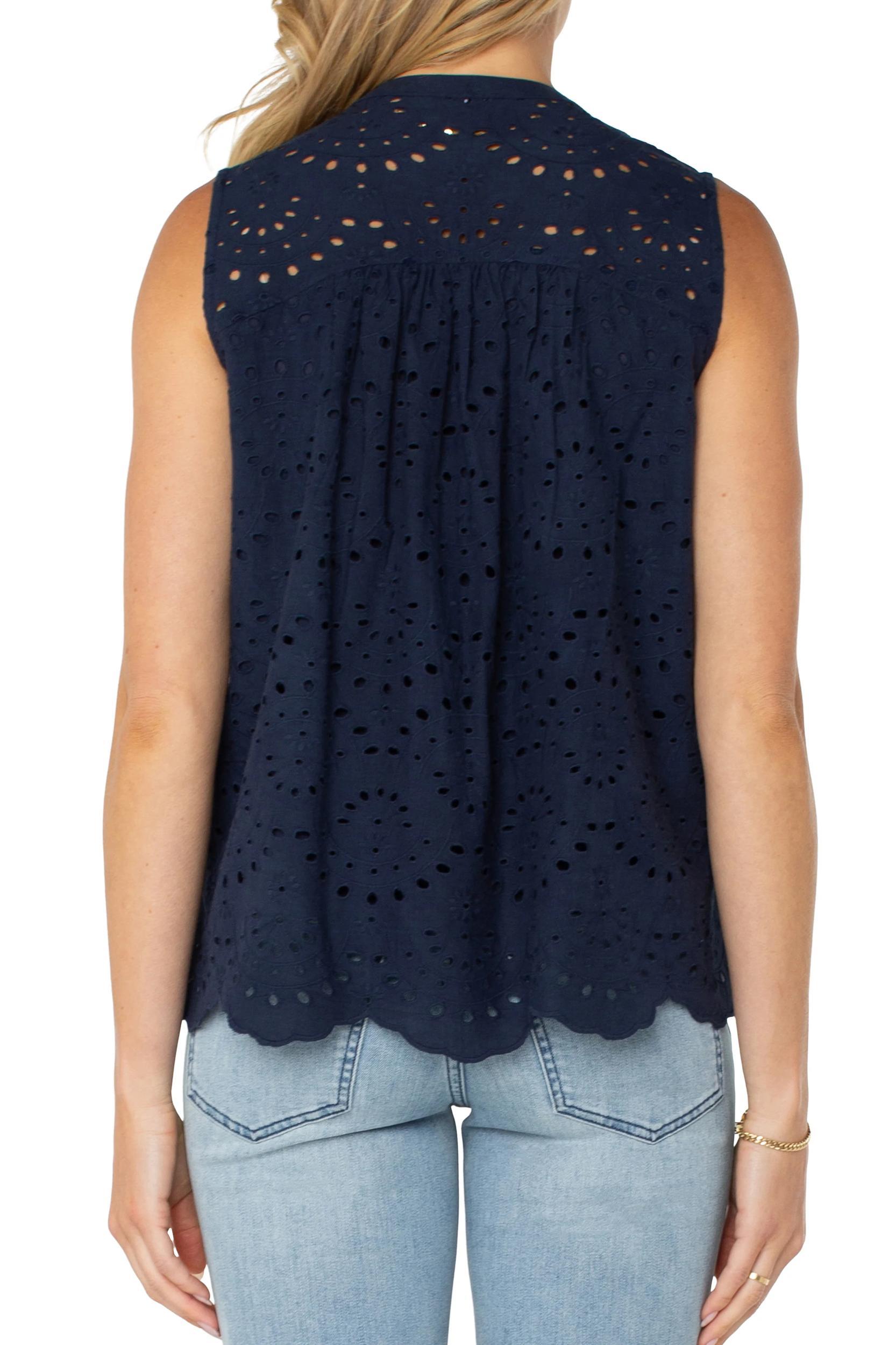 Slvless Pintuck Woven Top Product Image